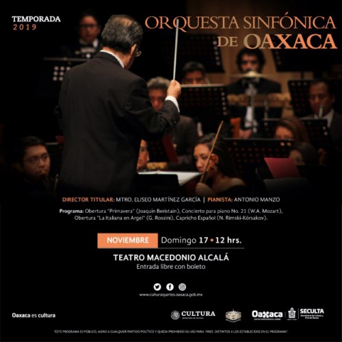 Concierto dominical en el teatro Alcalá de Oaxaca: Seculta