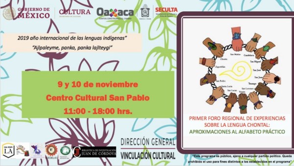 Invita Seculta al Primer Foro sobre lengua chontal en Oaxaca