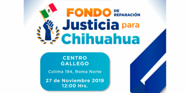 Presentará Javier Corral en CDMX Fondo de Reparación