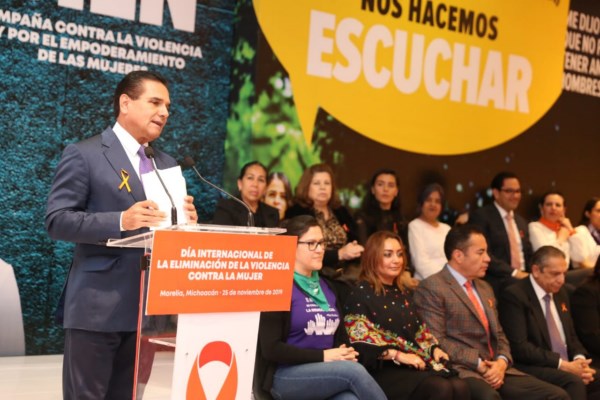 Sólo unidas y unidos vamos a eliminar la violencia contra la mujer: Silvano Aureoles