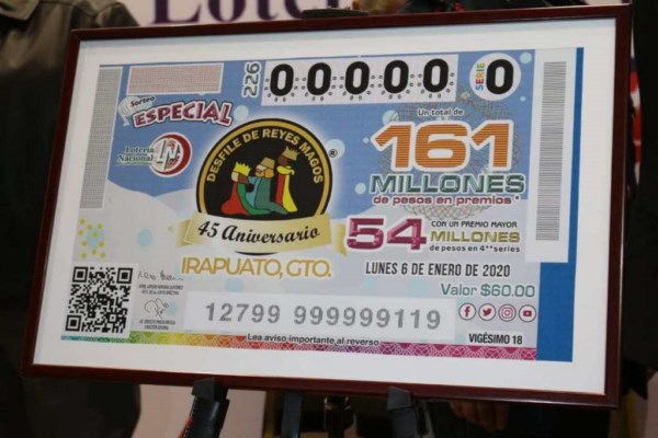 Emite la Lotería Nacional Billete Conmemorativo de la Cabalgata de Reyes de Irapuato