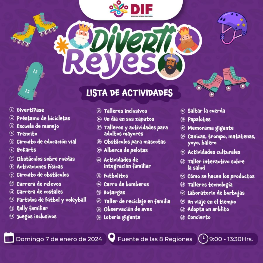Invita DIF Oaxaca a la edición especial de Diverti Reyes el domingo 7 de enero