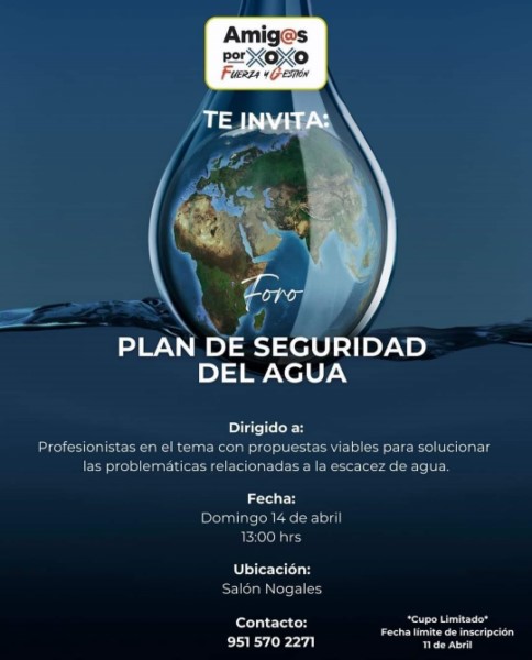 🚰 Invita Amigos por Xoxo a Foro estratégico para cuidar el agua 💧