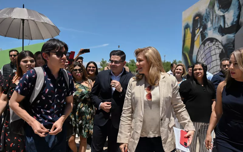 Supervisa Gobernadora avances de la construcción del laboratorio de mecatrónica en el Tecnológico de Jiménez