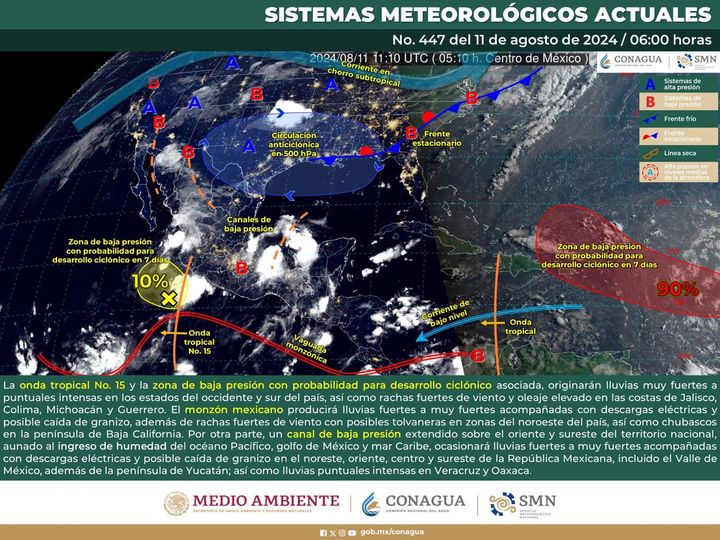 Continuarán las lluvias de intensidad variable para este domingo en Oaxaca