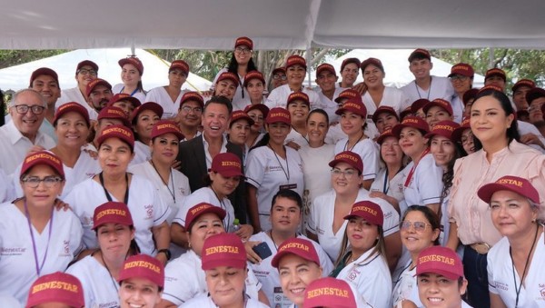 Acompaña Pablo Lemus, Gobernador del Estado, a Claudia Sheinbaum, Presidenta de México, en la presentación del programa Salud Casa por Casa en Jalisco