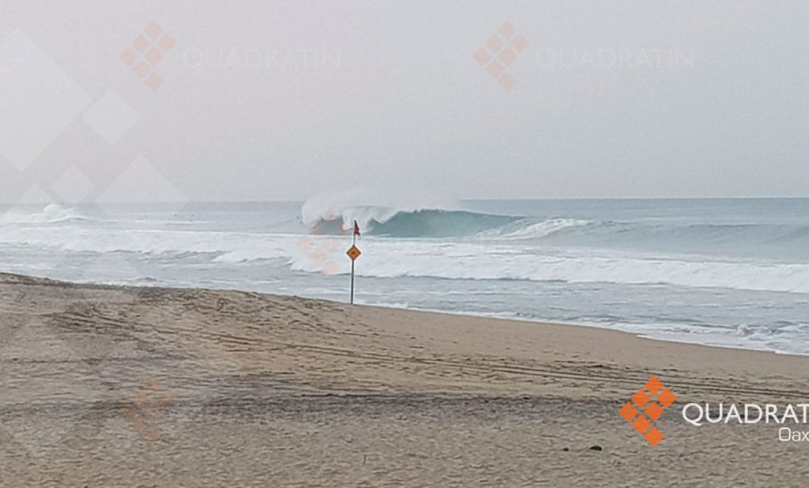 Emite Protección Civil alerta por mar de fondo en la zona costera de Oaxaca