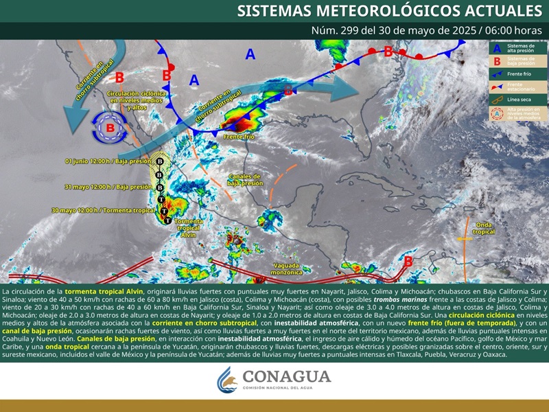 Se prevén tormentas vespertinas en gran parte de Oaxaca por ingreso de humedad