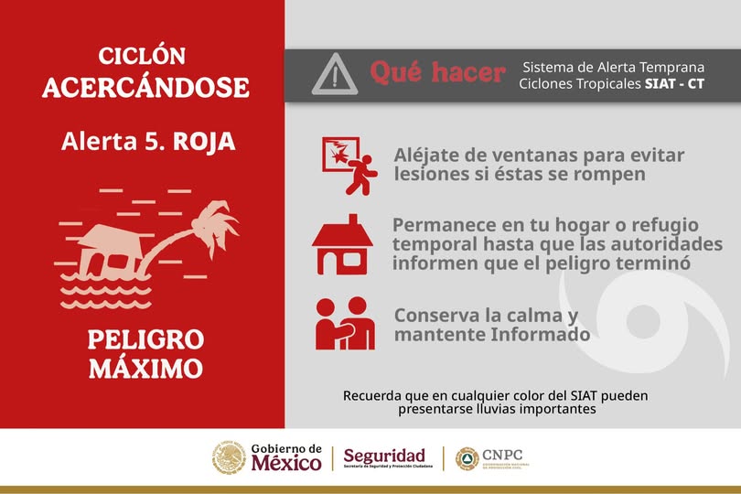 El huracán #Erick, de categoría 3, continúa intensificándose frente a las costas del Pacífico mexicano.