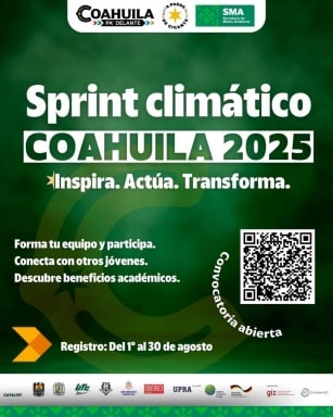 Coahuila convoca a juventudes universitarias al Sprint Climático 2025