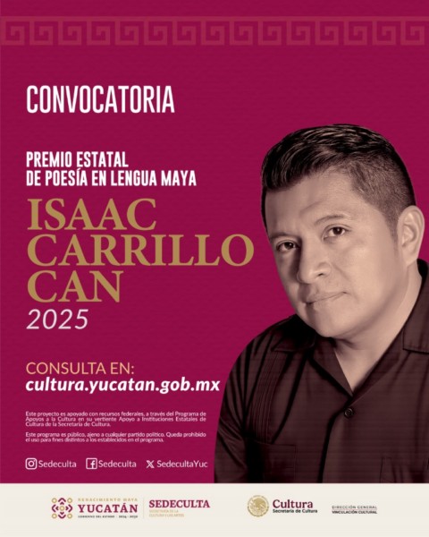 Convocan a la 1º edición del Premio Estatal de Poesía en Lengua Maya «Isaac Carrillo Can»