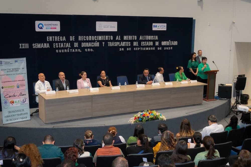 Secretaria de Salud honra a familias donadoras de órganos y tejidos para trasplantes