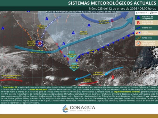 Persistirán lluvias fuertes, ambiente gélido y vientos intensos en Oaxaca por frente frío 27