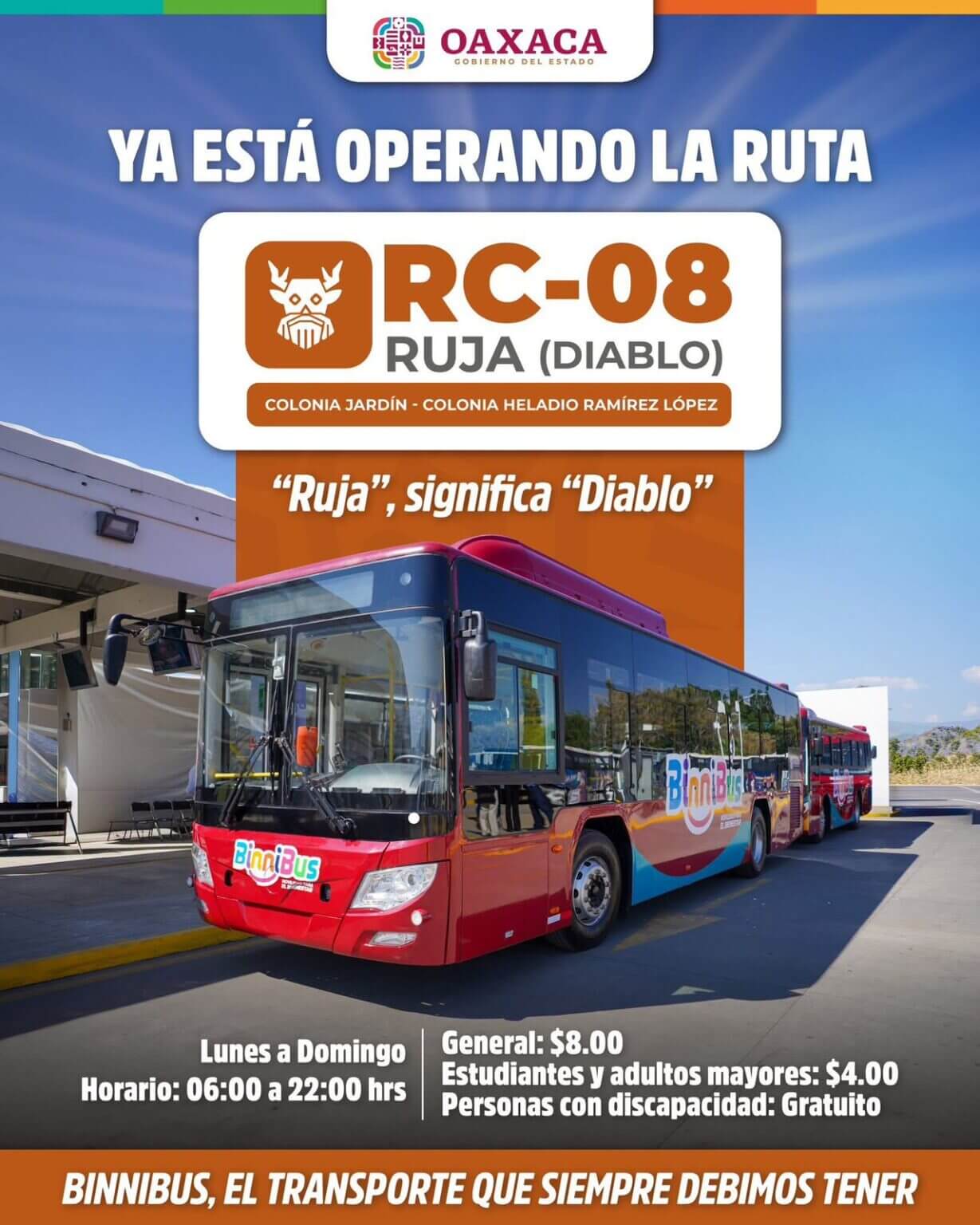 Con nueva ruta del BinniBus, Gobierno de Oaxaca transforma la movilidad de la capital del estado