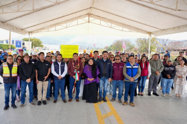 Inaugura Salomón Jara primera etapa de la vialidad y encauzamiento en las márgenes del Río Atoyac en Santa Cruz Xoxocotlán