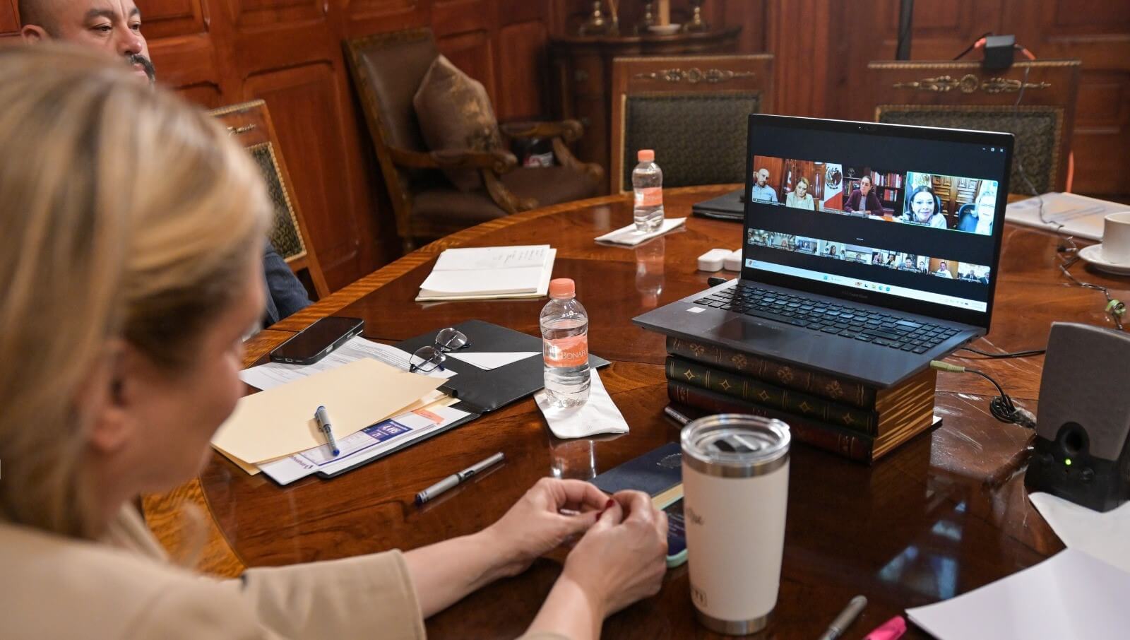 Maru Campos mantiene seguimiento a la estrategia contra el sarampión en encuentro virtual con Claudia Sheinbaum