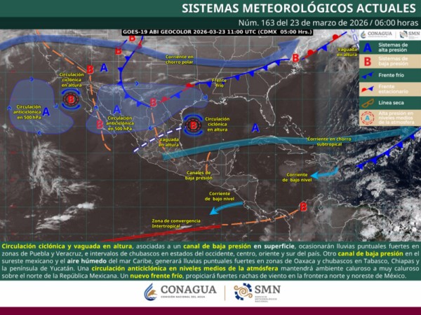 Se prevé ambiente caluroso, lluvias y rachas de viento en diferentes puntos de Oaxaca