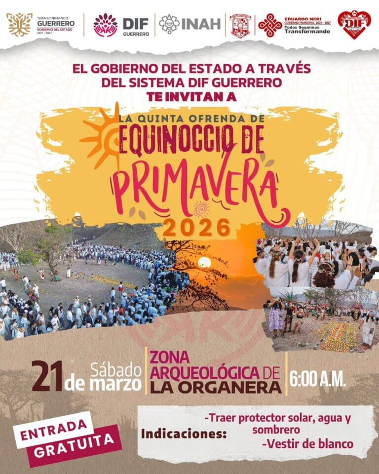 Invita gobierno de Guerrero a la Ofrenda de Equinoccio de Primavera 2026