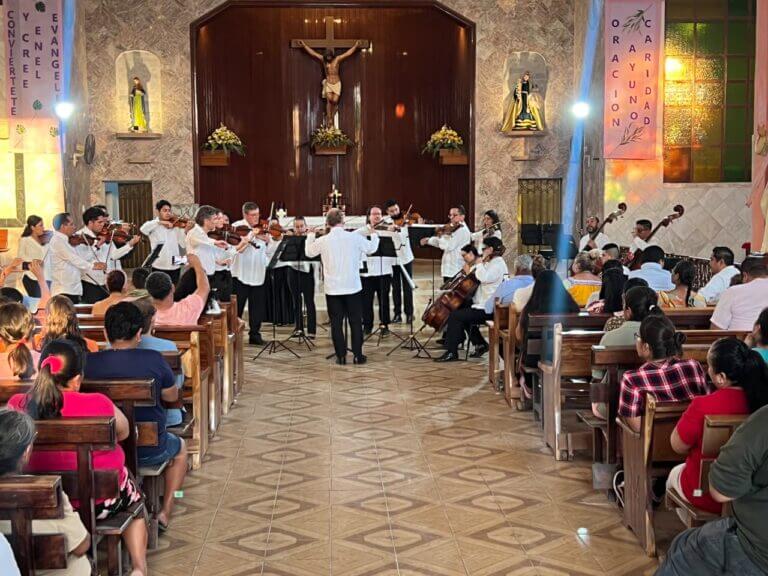 La Filarmónica de Acapulco engalana la Fiesta Patronal en la comunidad de Tres Palos