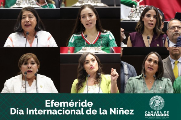 Diputadas de Morena, PAN, PVEM, PT, PRI y MC exponen posturas con motivo del Día Internacional de la Niñez