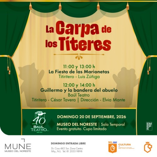BOLETO GRATIS A “LA CARPA DE LOS TÍTERES”