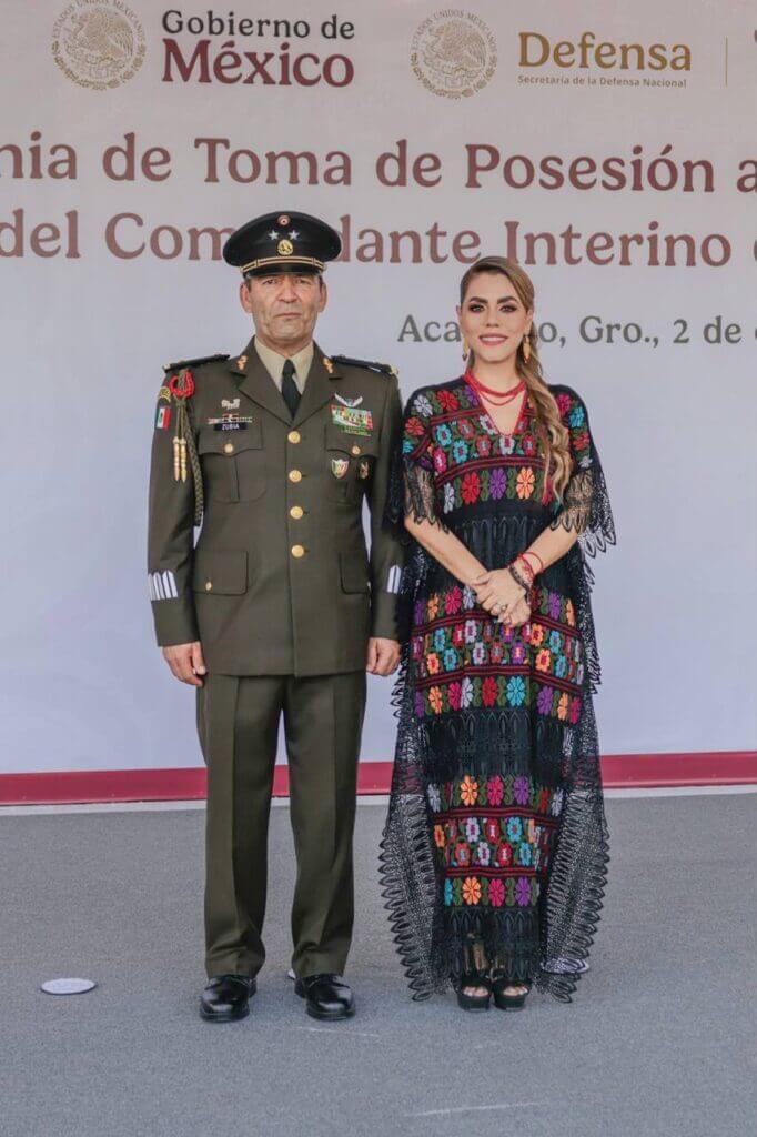 Asiste Evelyn Salgado Pineda a la Toma de Posesión al Cargo y Protesta de Bandera del comandante interino de la Novena Región Militar