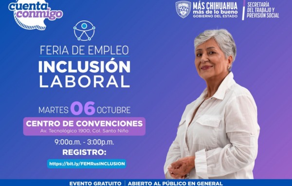 Invita Trabajo y Previsión Social a Feria de Empleo de la Inclusión