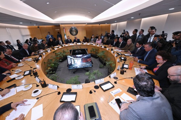 Junta de Coordinación Política se reunió con el secretario de Seguridad y Protección Ciudadana, Omar García Harfuch