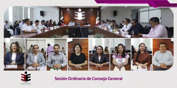 En Sesión Ordinaria IEEPCO da seguimiento a actividades institucionales