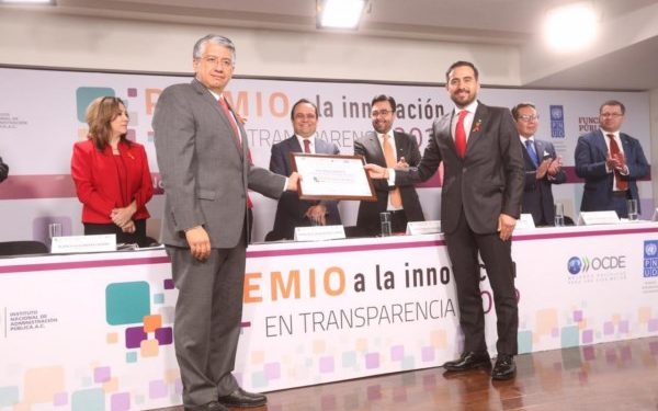 Recibe Gobierno de Oaxaca 2º Lugar Nacional del Premio a la Innovación en Transparencia 2019