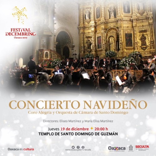 19 de diciembre se llevará a cabo un concierto en el templo de Santo Domingo de Guzmán