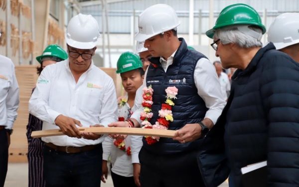 pusieron en marcha la línea de aserrío automatizado y maquinaria para la fabricación de muebles de la Organización de Pueblos Mancomunados