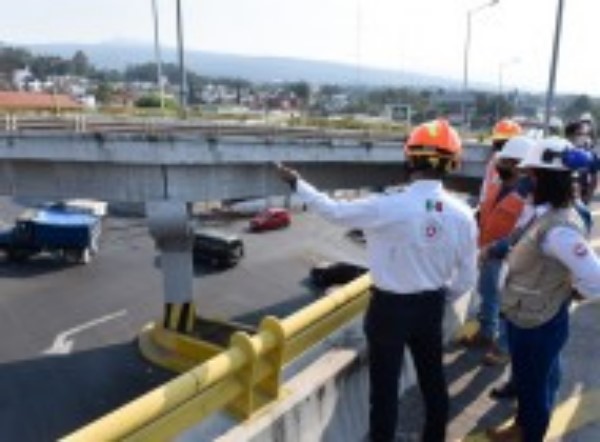 llevan a cabo recorrido de inspección en el distribuidor vial “Emiliano Zapata” de Cuernavaca