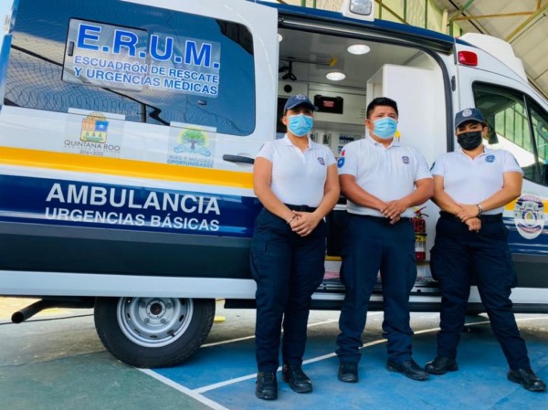 *En un principio contará con 4 ambulancias de Urgencias Básicas, dos en Benito Juárez y dos en Othón P. Blanco