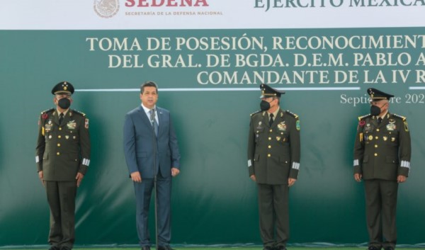colaboración con los mandos que integran la IV Región Militar comprendida por los estados de Nuevo León, Tamaulipas y San Luis Potosí.