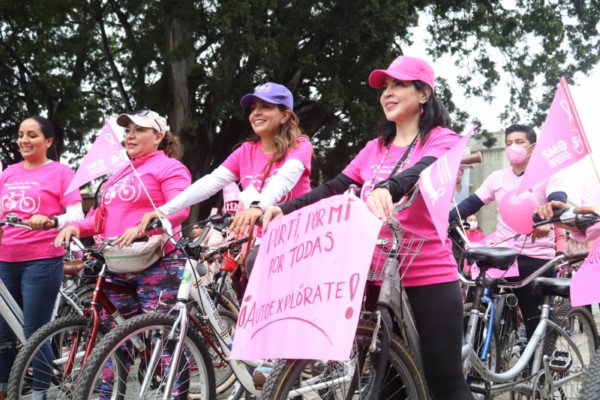 Con rodada ciclista, la SMO llama a mujeres al autocuidado y autoexploración periódica