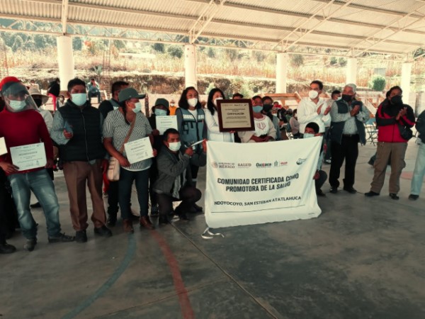 ·         Dos comunidades de la Mixteca y Cañada fueron acreedoras a la constancia, por impulsar acciones en favor de la salud de sus habitantes.