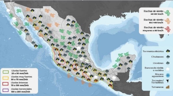 La tormenta tropical “Estelle” continuará su trayecto al sur de las costas de Colima y Michoacán