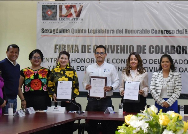 firmó un convenio de colaboración con el Colegio de Ingenieros Civiles de Oaxaca A.C.