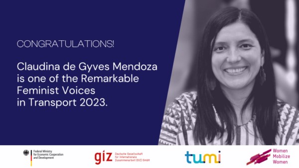 Reconoce GIZ a titular de Semovi como una de las 30   Voces Feministas Destacadas en el Transporte 2023