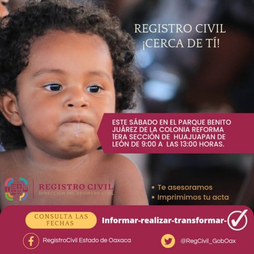 asesorías gratuitas sobre diversos trámites y la impresión de actas de nacimiento