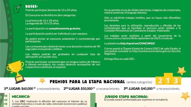 un cortometraje de 90 segundos con el tema “Vigilancia ciudadana para prevenir la corrupción”