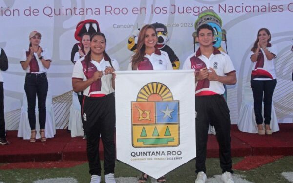 Abandera Mara Lezama a la delegación que competirá en los Nacionales CONADE 2023