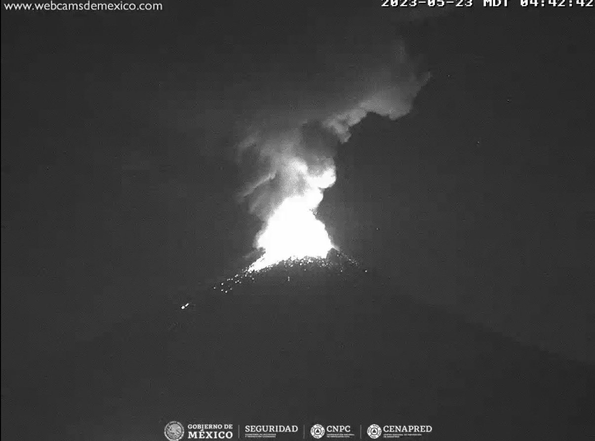 El Semáforo de Alerta Volcánica del Popocatépetl está en Amarillo fase 3