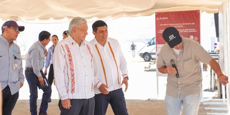 os avances de las obras que se están realizando en el Istmo de Tehuantepec