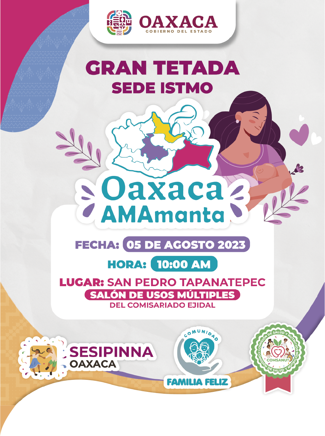 ·         Además del Primer Foro Estatal de Lactancia Materna Oaxaca AMAmanta 2023