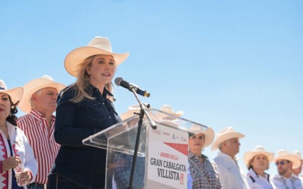 en la conclusión de la travesía de la Gran Cabalgata Villista 2023,