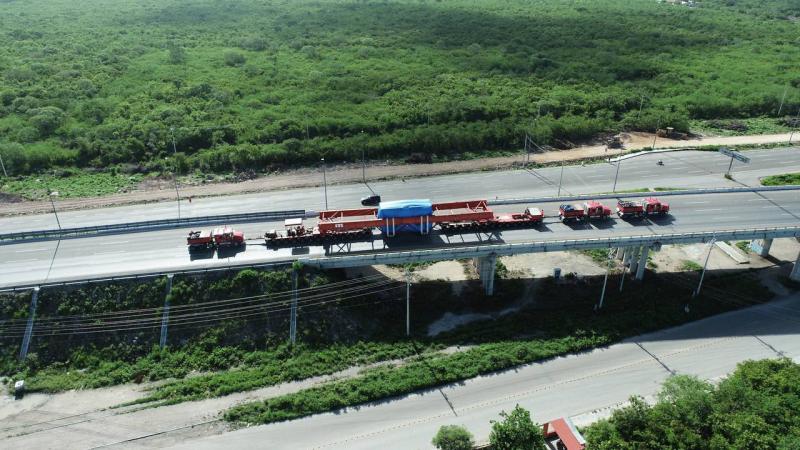 operación de la turbina de gas de 330 MW de la nueva planta de ciclo combinado de Mérida.