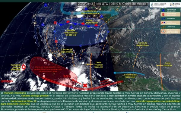 traerá lluvias de intensidad variable