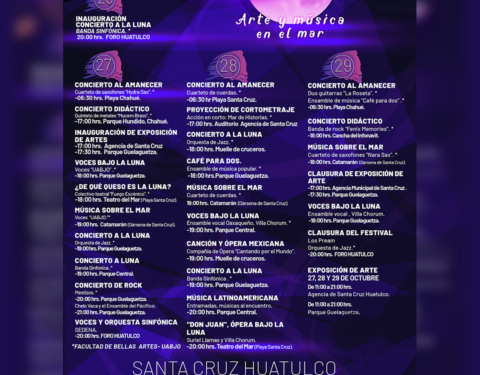 Música y arte en el mar, uno de los festivales artísticos más grandes de la Costa oaxaqueñ